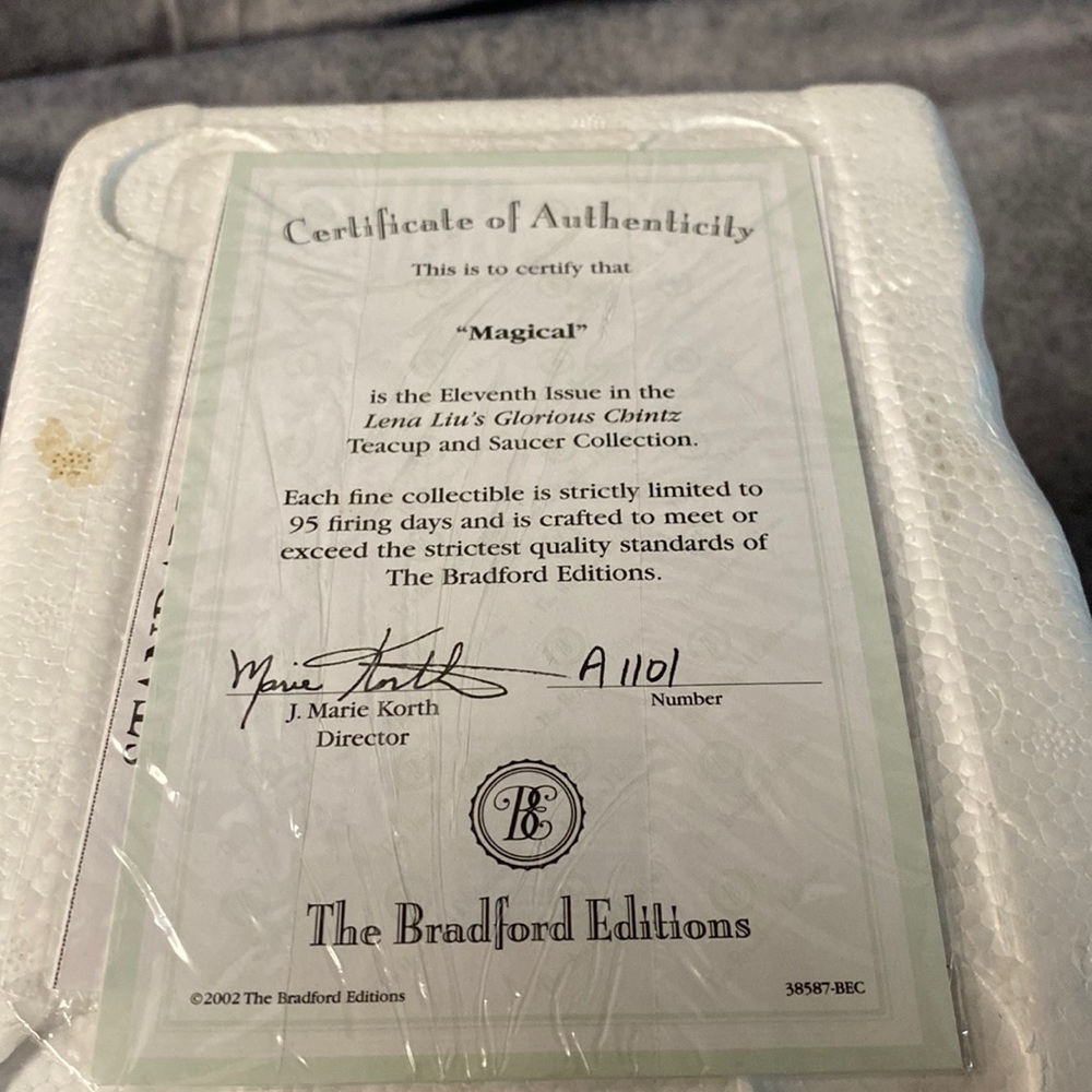 Bradford exchange tea cup